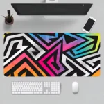 Tapis de souris XXL Neon Geometry