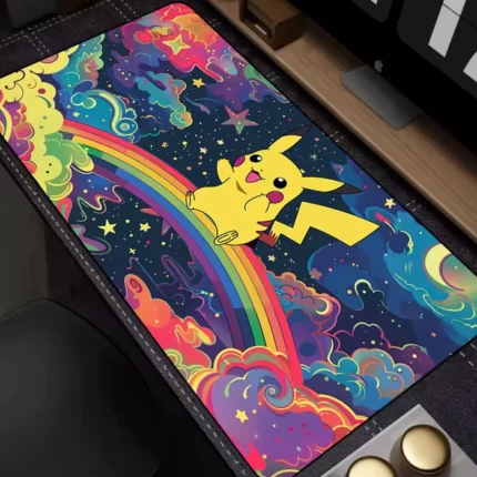 Tapis de souris XXL Rainbow Pikachu